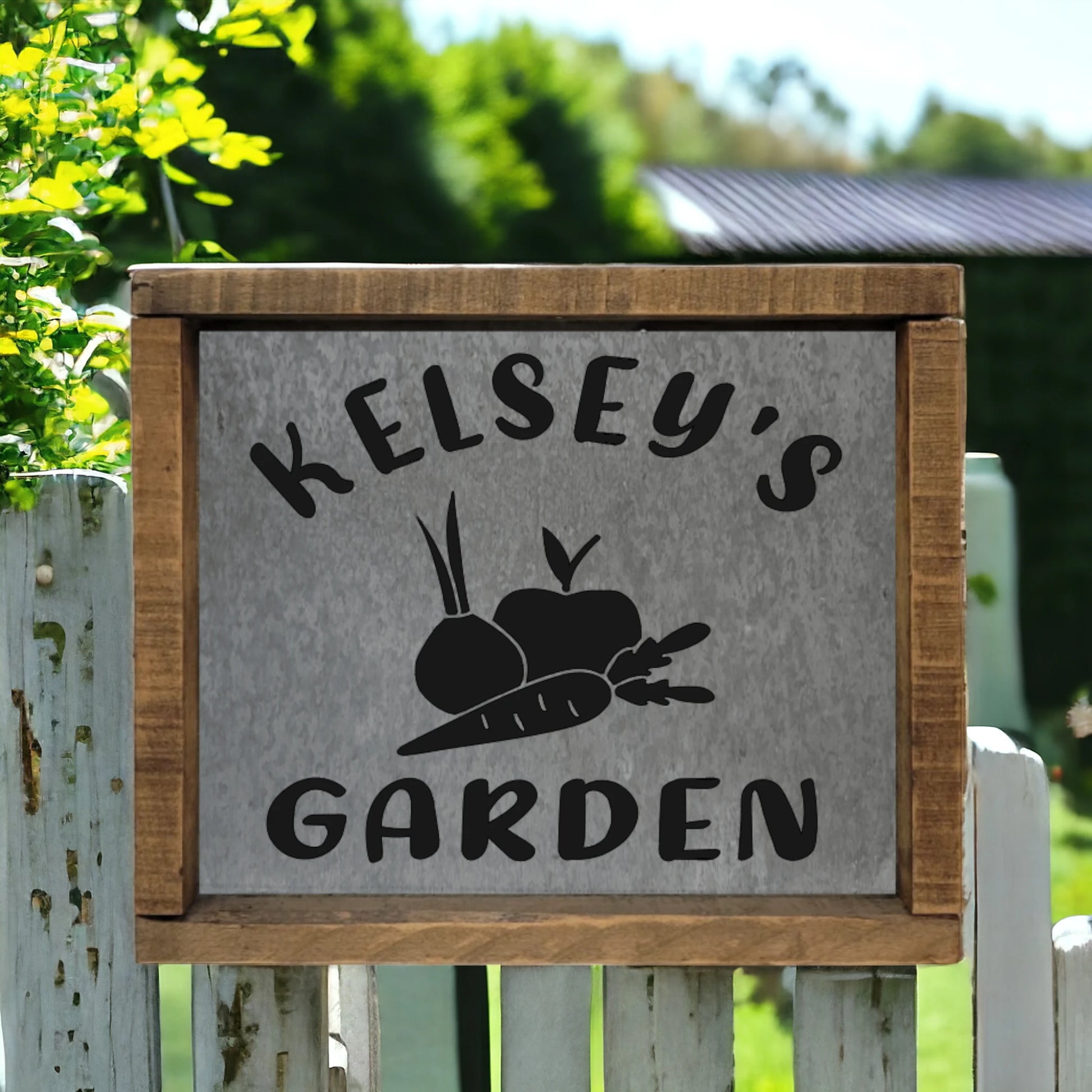 Rustic Garden Sign Farmhouse Decor Add Your Name