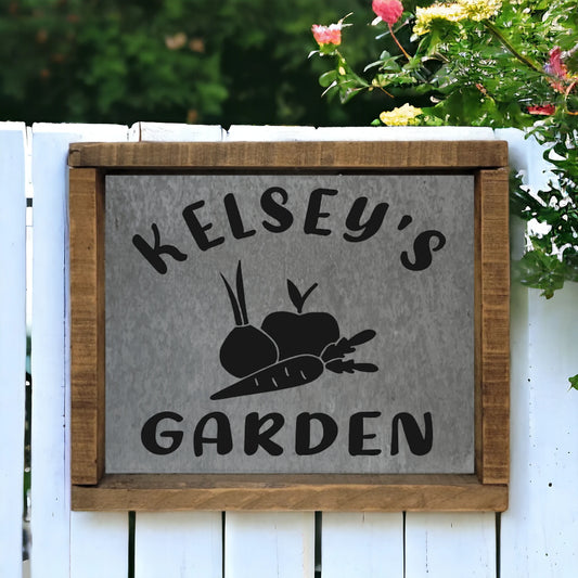 Rustic Garden Sign Farmhouse Decor Add Your Name
