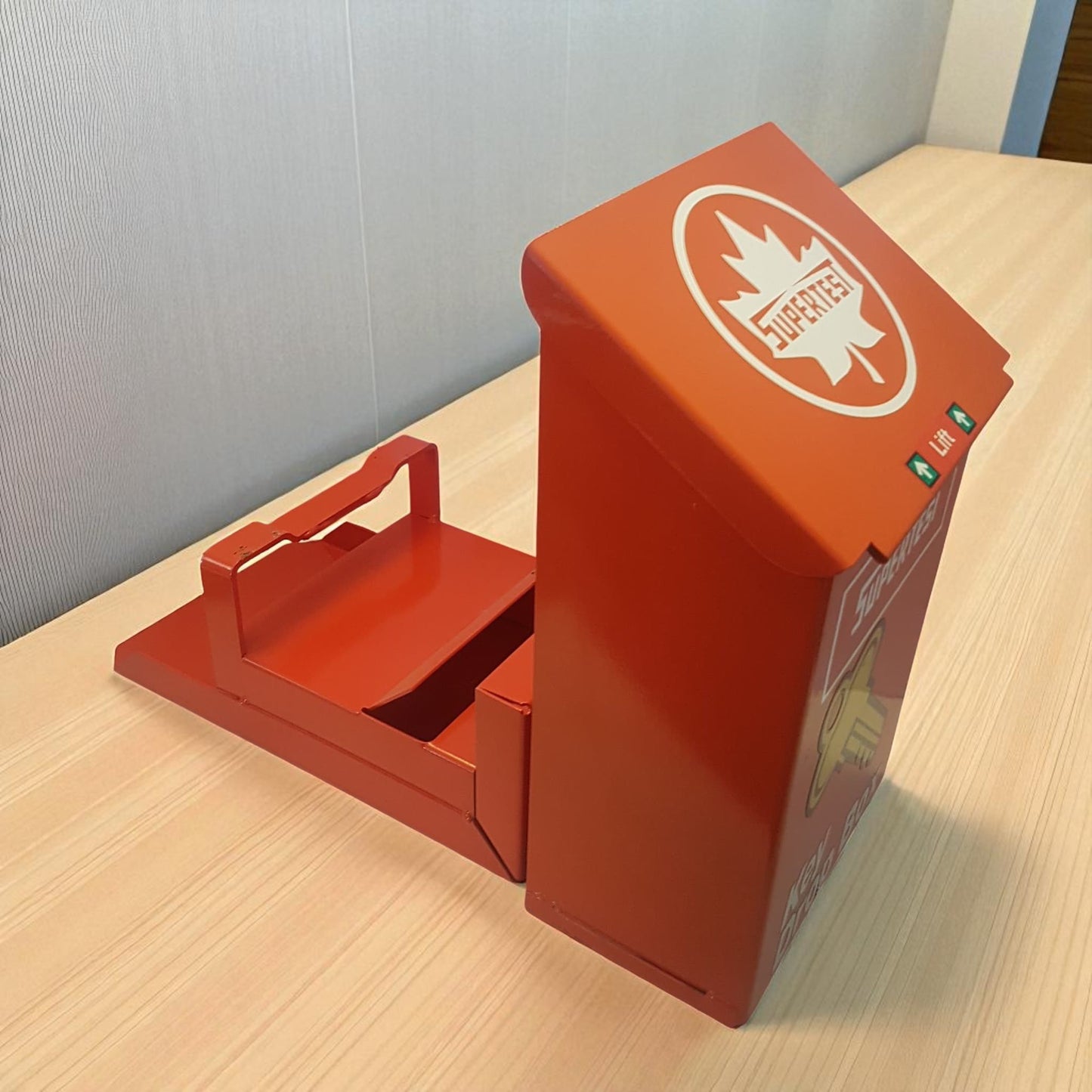 Heavy-Duty Nighttime Key Drop Box with Vintage Super Test Gasoline Design