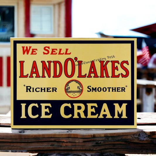 Land O Lakes Ice Cream Sign