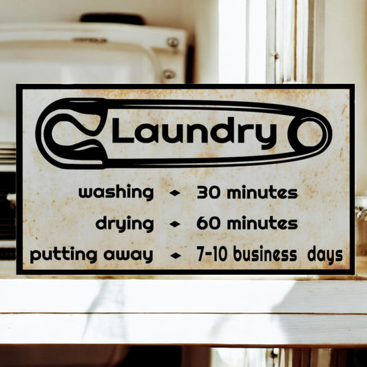 rustic laundry sign