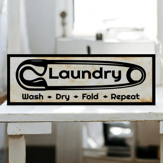 rustic laundry sign