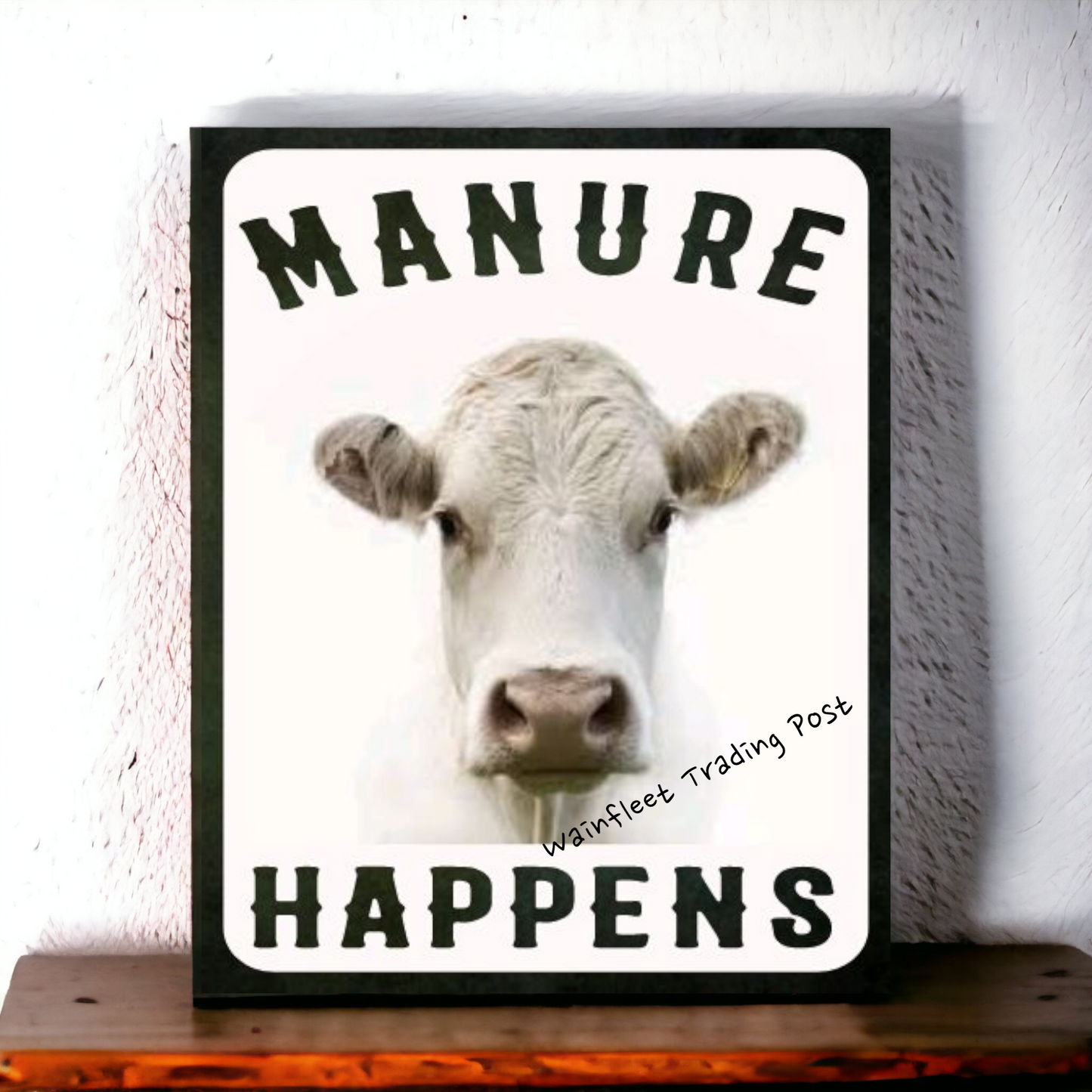 cow farm sign shit happens