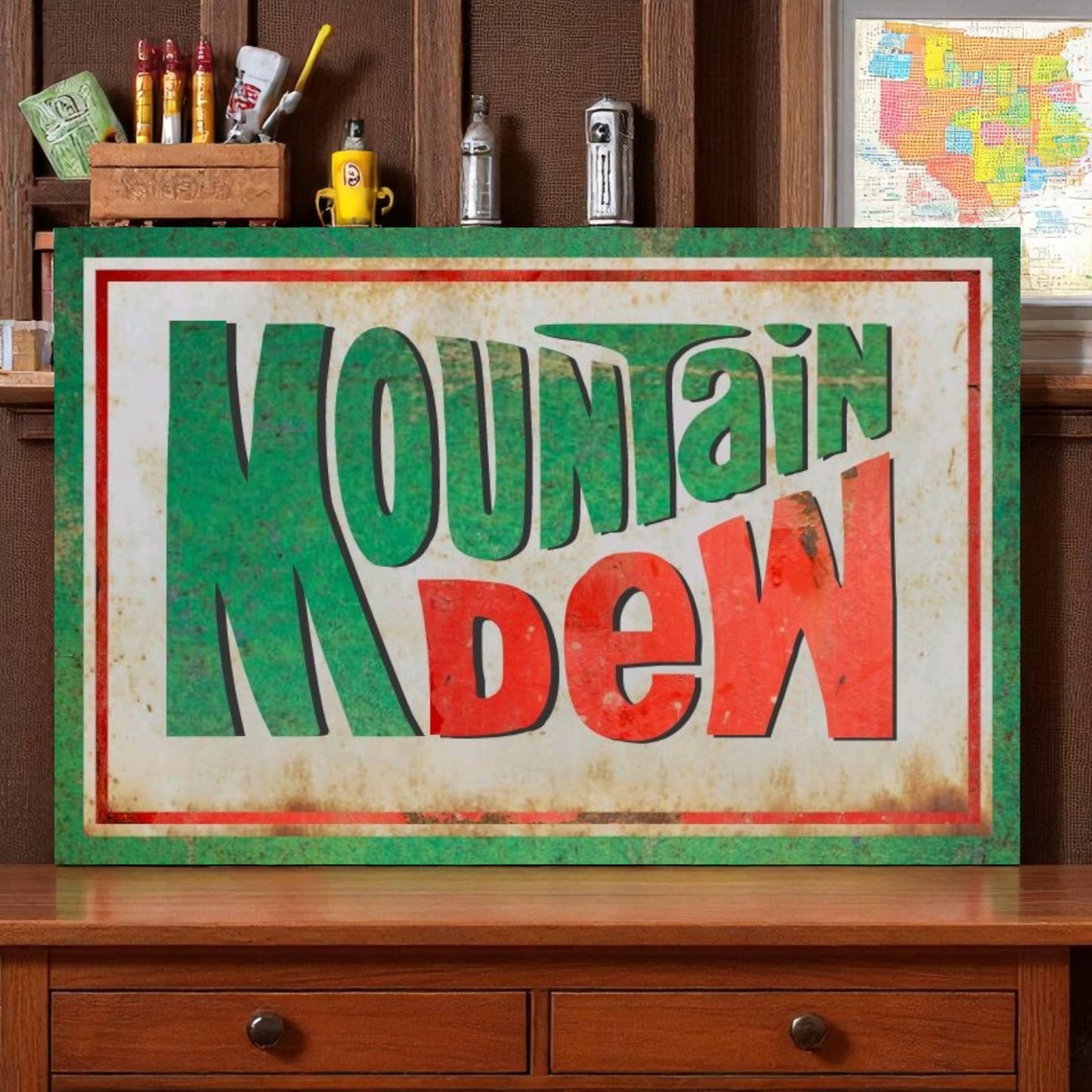 Retro Mountain Dew Sign