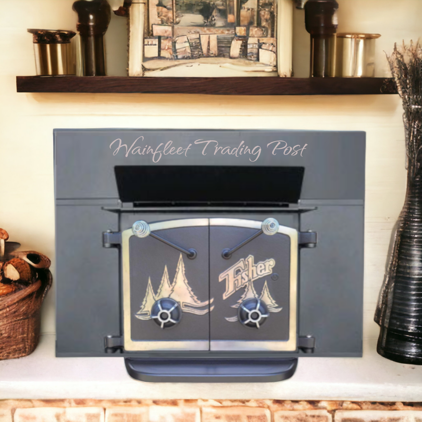 fisher wood stove fireplace insert
