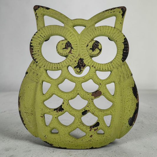 Rustic Owl Kitchen Pot Trivet – Handmade Collectible