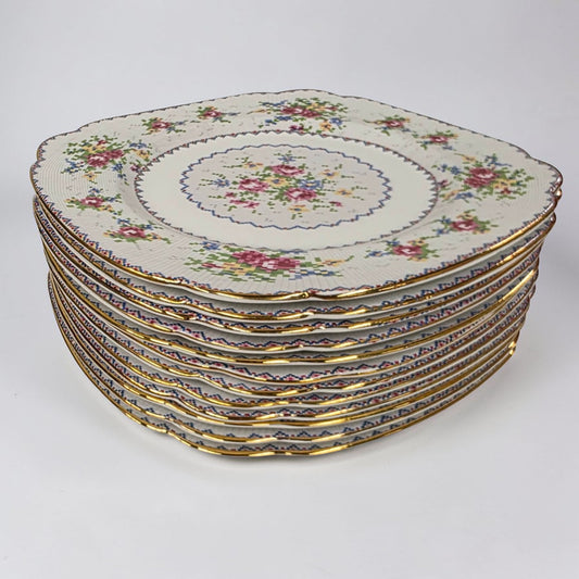 Antique Royal Albert Petit Point Dinner Plates