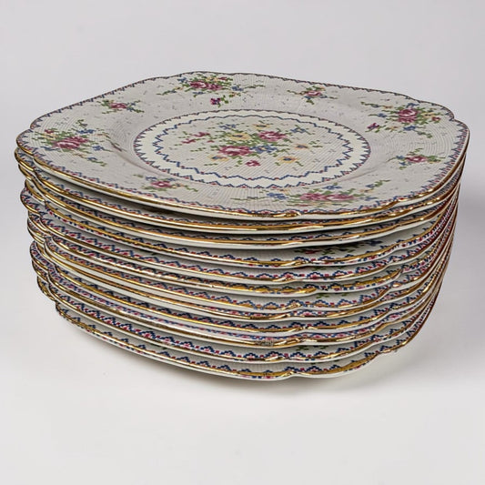 Antique Royal Albert Petit Point Square Plates