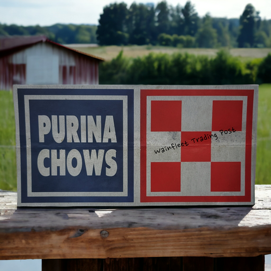 Purina Chows Sign Rustic Metal Farm Sign