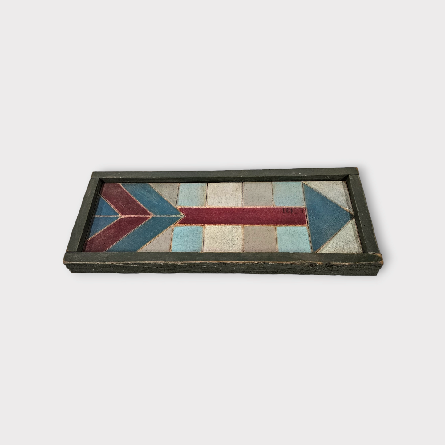 Handcrafted Wooden Tile Arrow