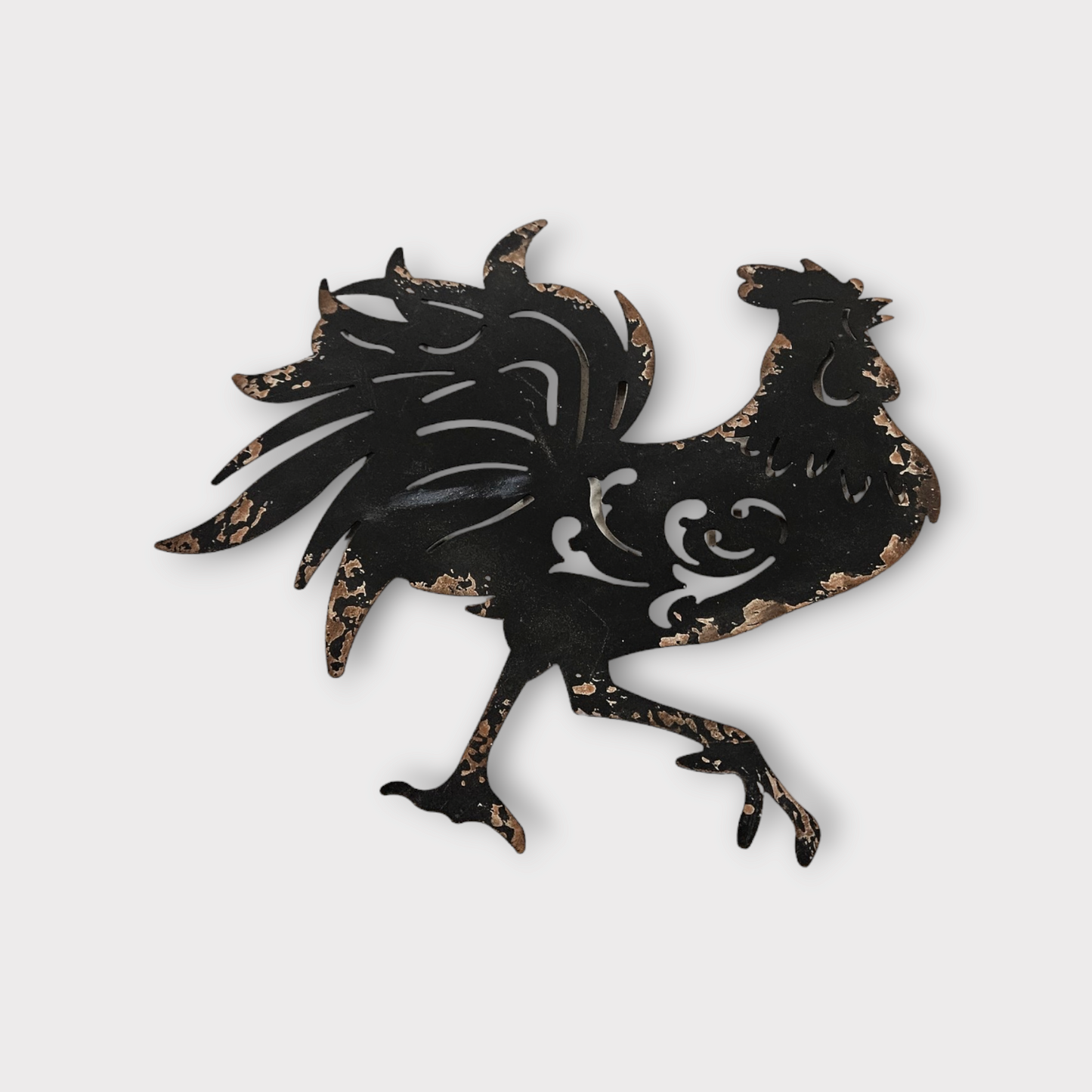 Metal Rooster Chicken Coop Country Rustic Decor