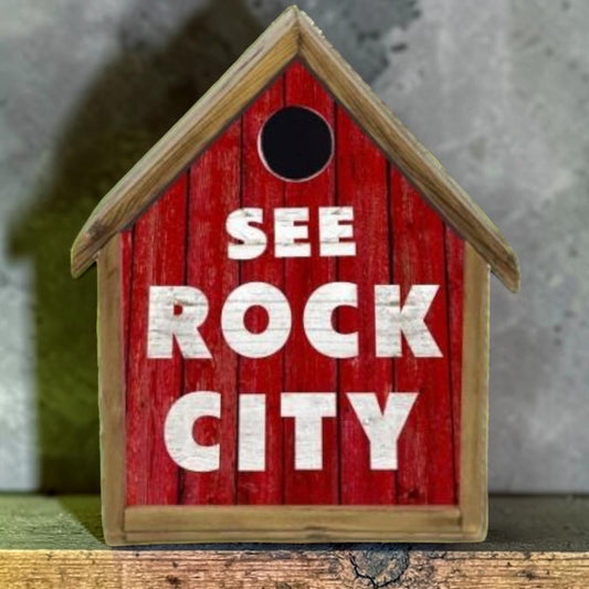 Rustic Handmade Birdhouse | Americana Style Sea Rock City Inspired