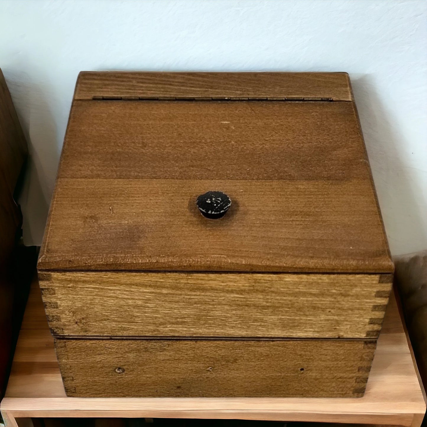 wooden sewing box