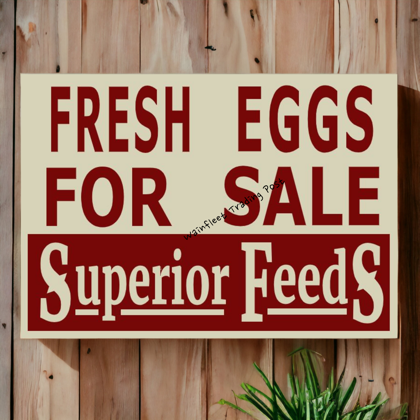 fresh eggs sign