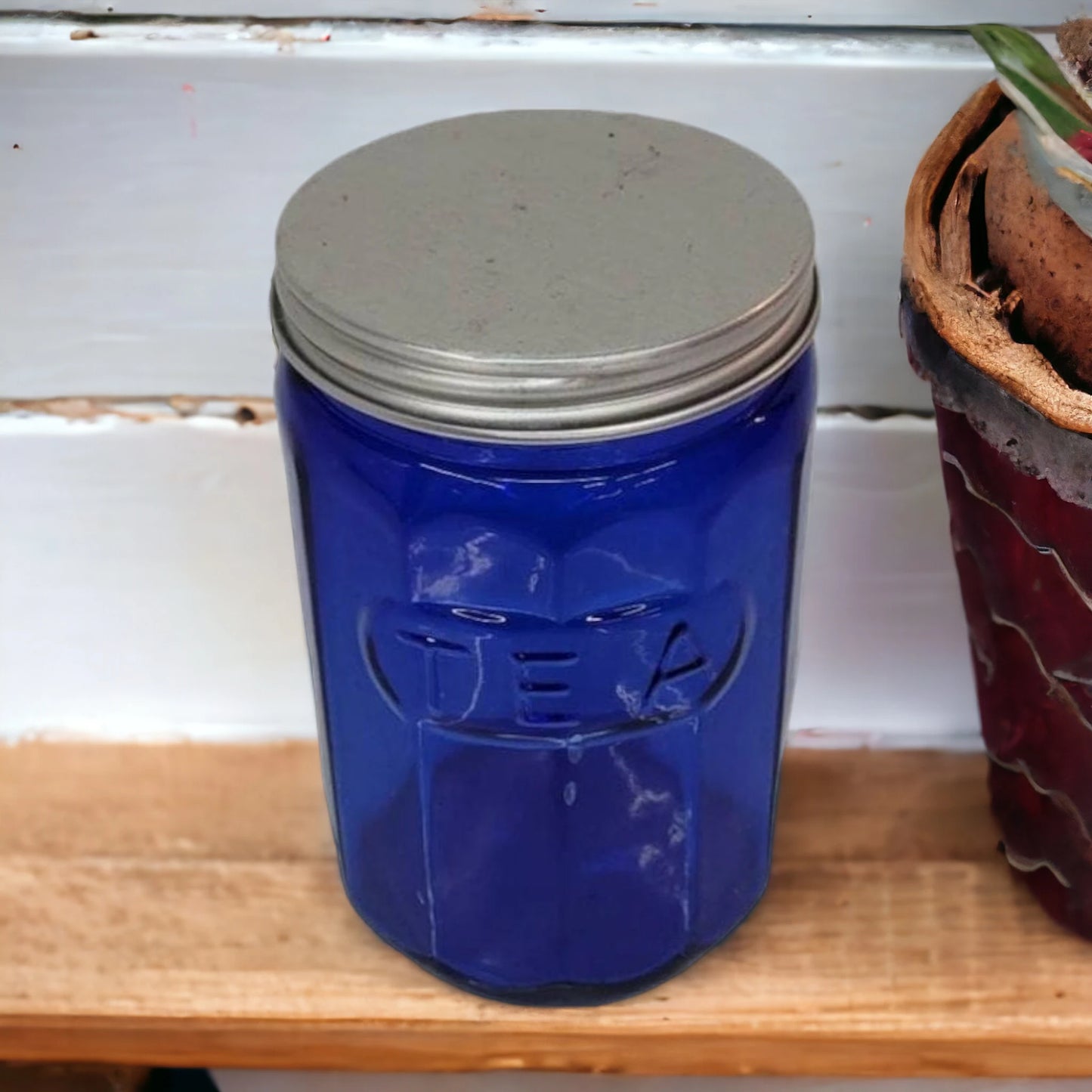 Depression Glass Tea Canister