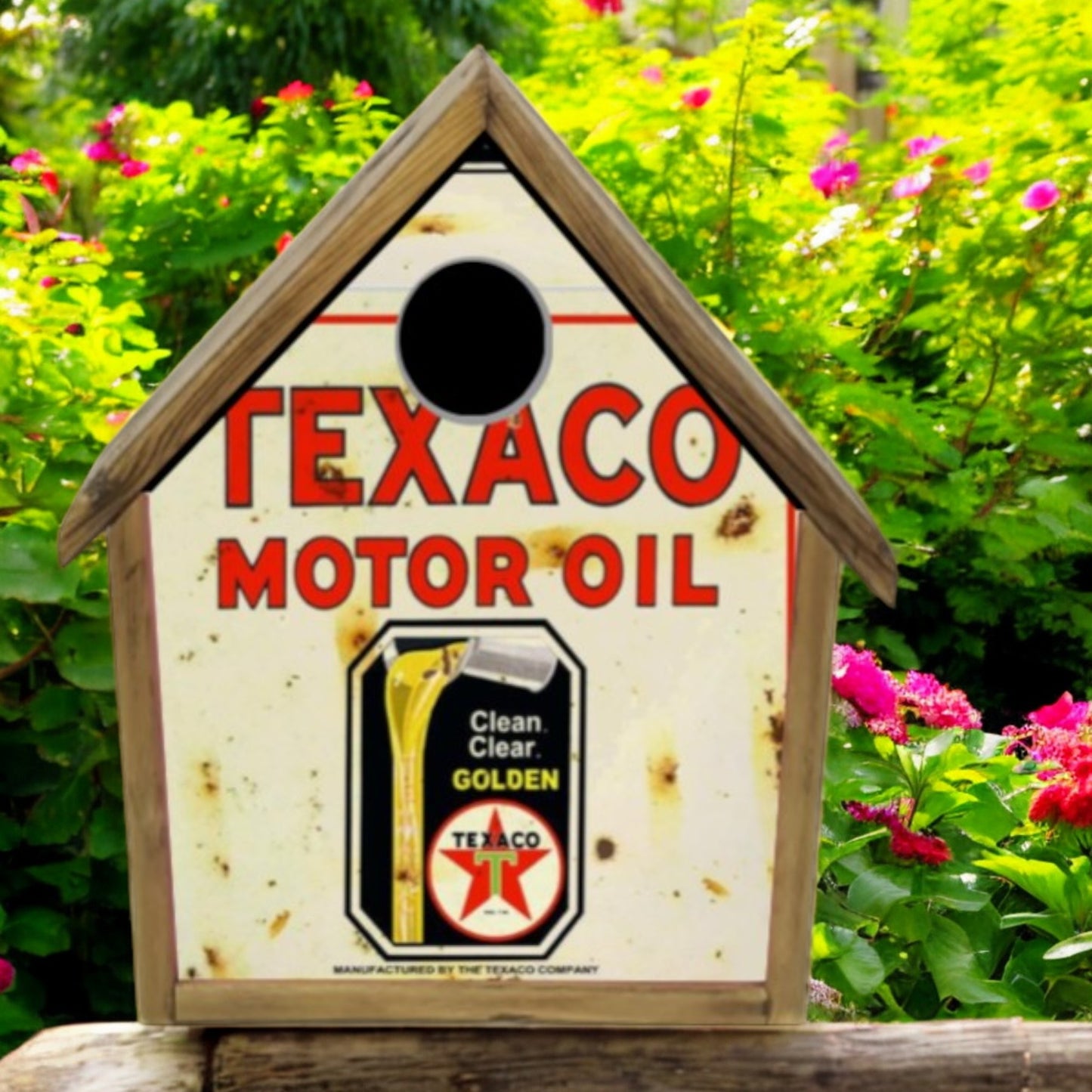 Handmade Texaco Service Station Birdhouse – Rustic Reclaimed Decor