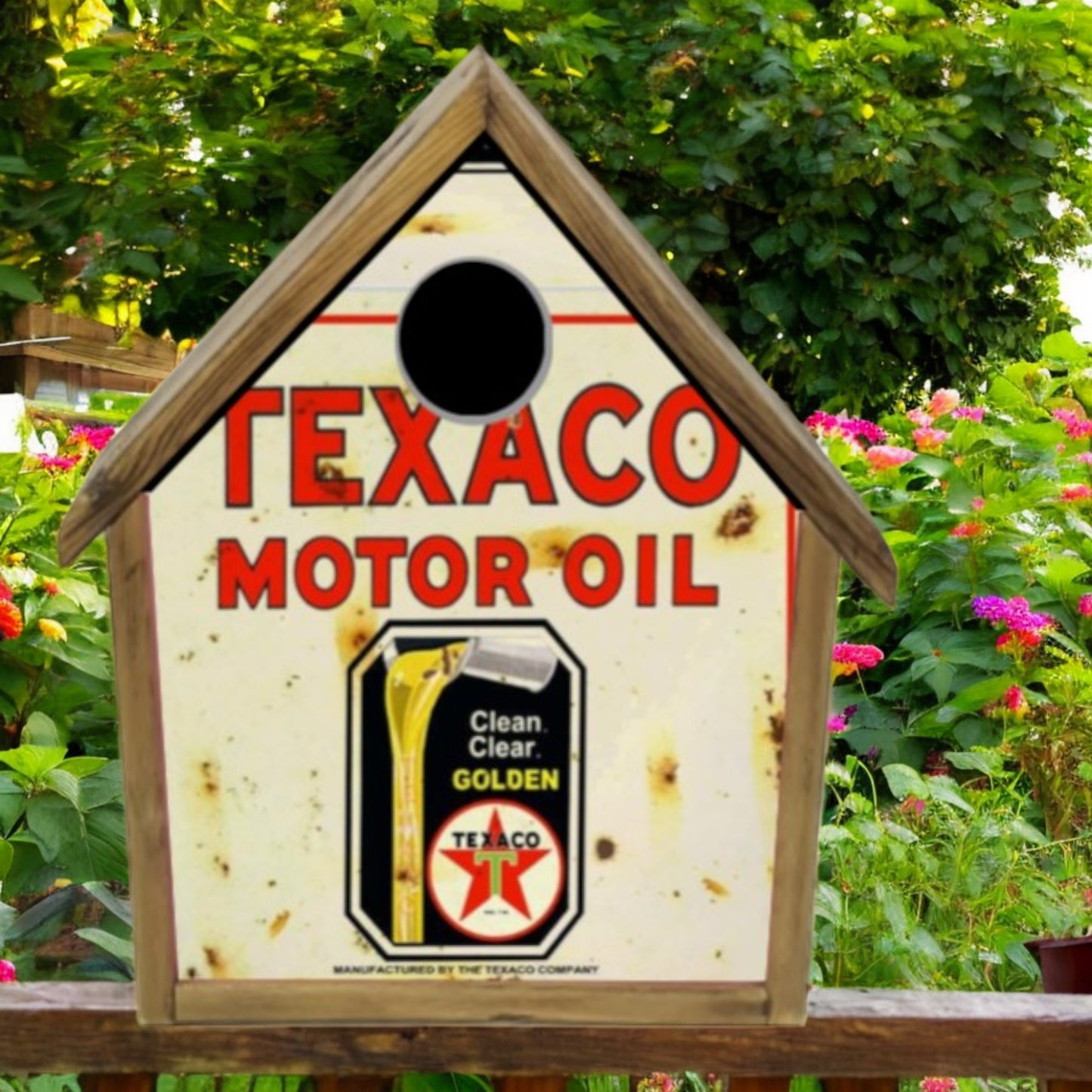 Handmade Texaco Service Station Birdhouse – Rustic Reclaimed Decor