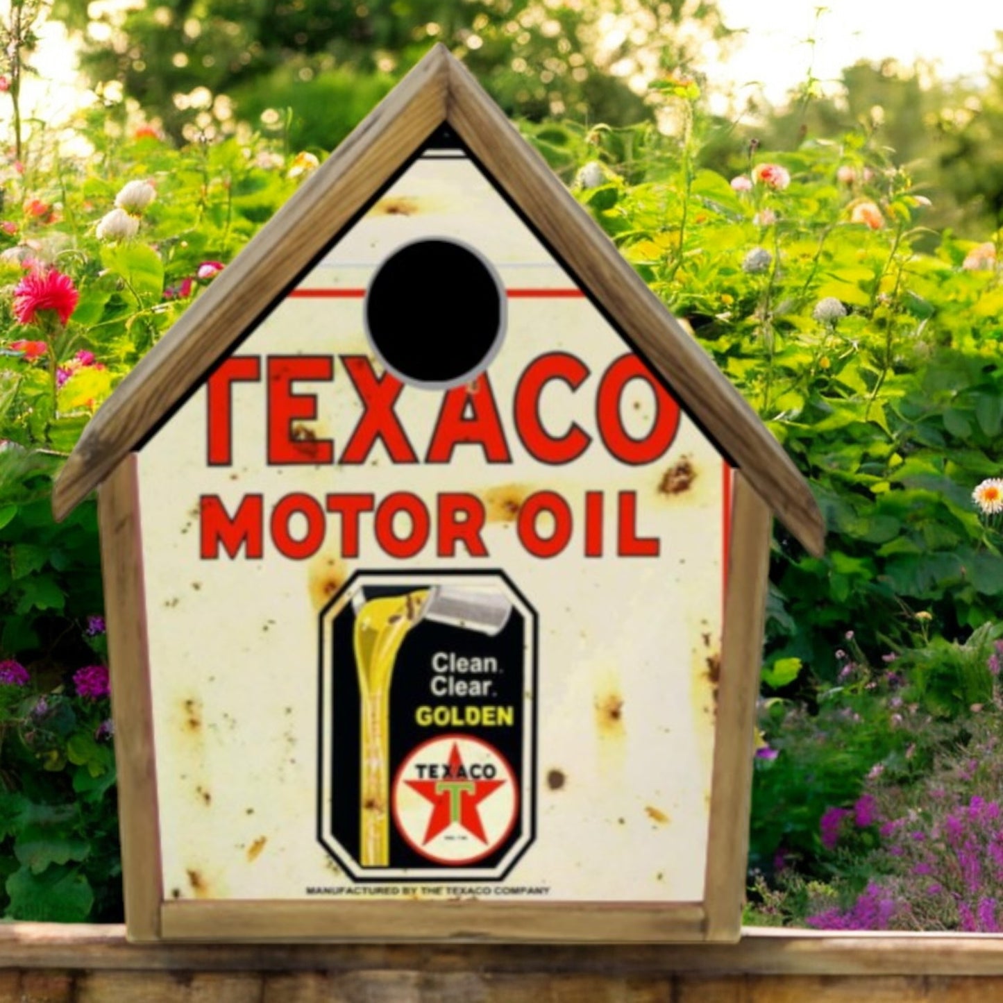 Handmade Texaco Service Station Birdhouse – Rustic Reclaimed Decor