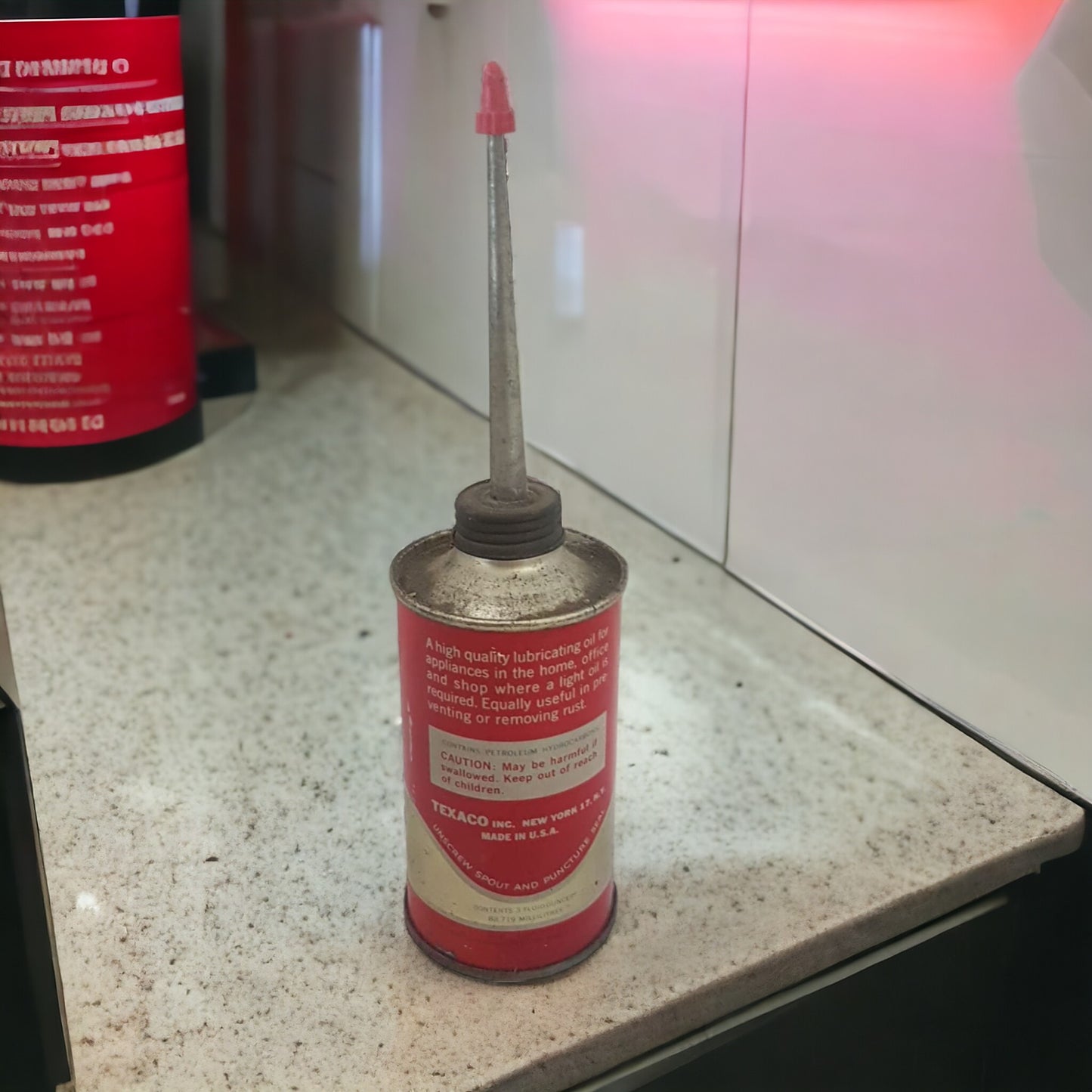 texaco home lubricant oil can