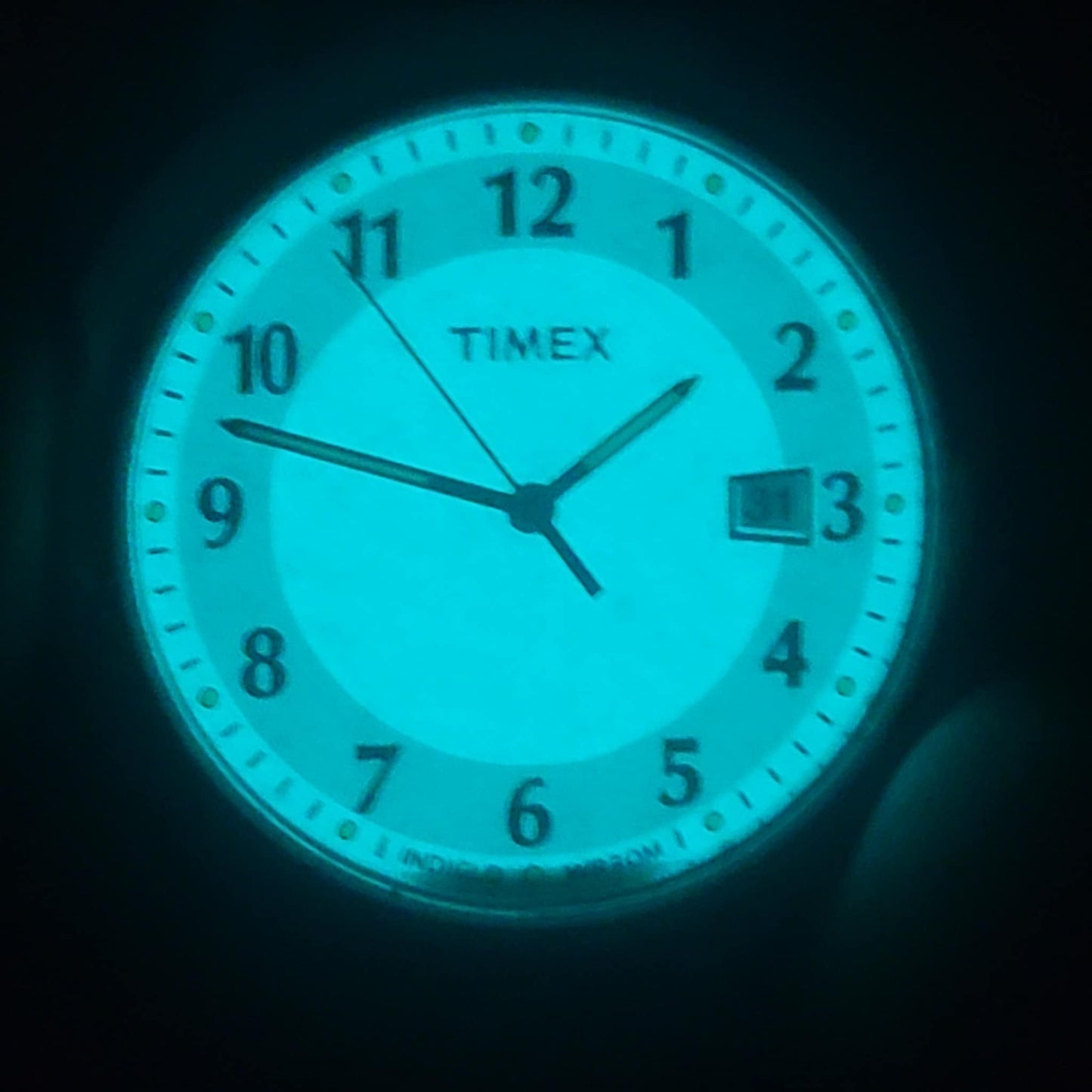 Timex Men’s Silver & Gold Indiglo Watch with Lizard Leather Band – 37mm Case