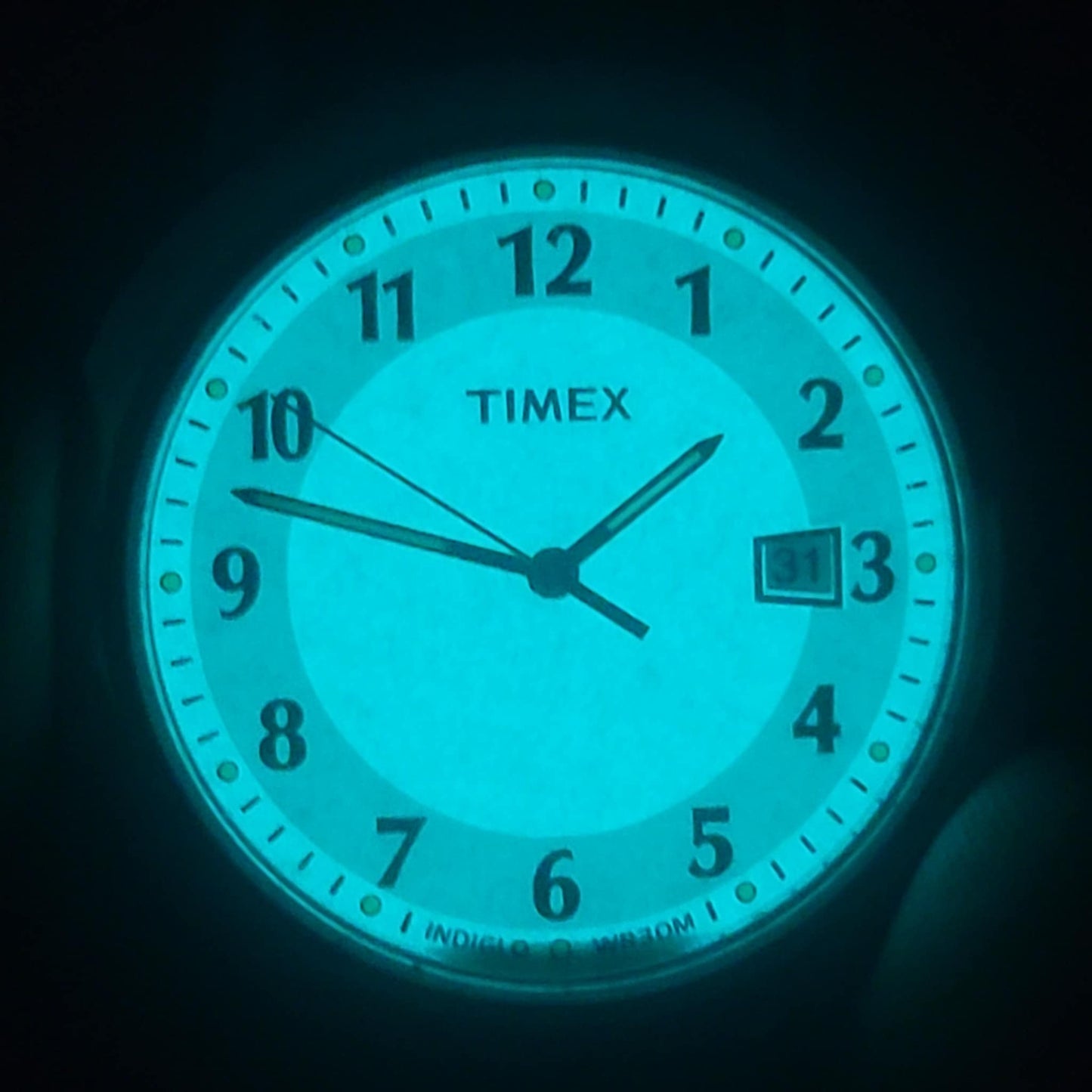 Timex Men’s Silver & Gold Indiglo Watch with Lizard Leather Band – 37mm Case