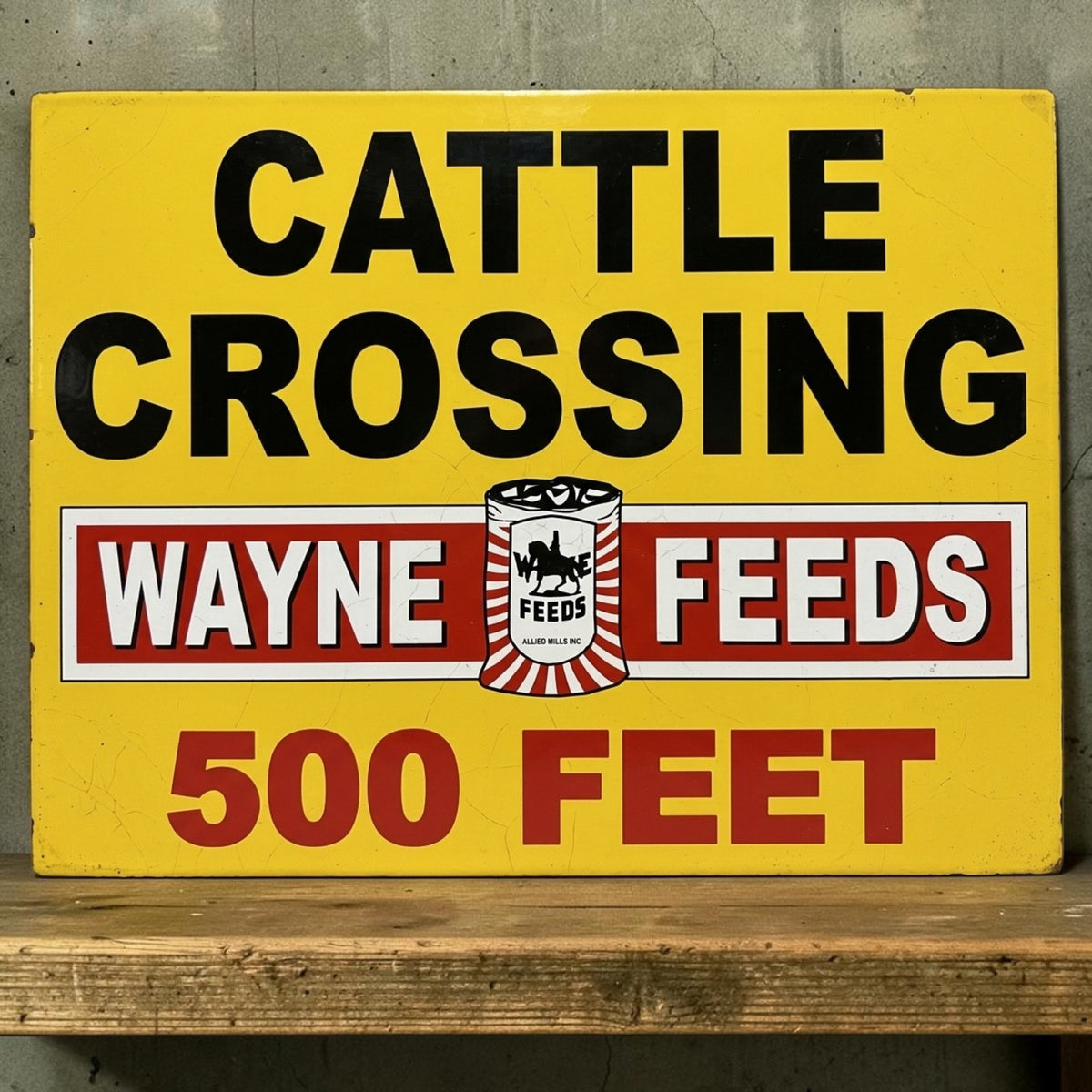 Retro farm feed advertising sign
