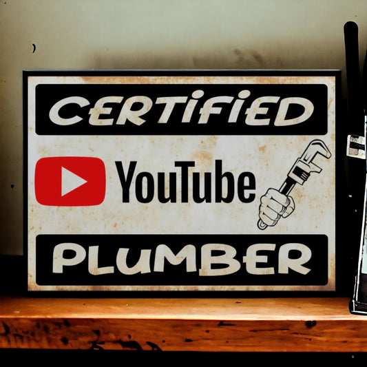 certifeied youtube plumber sign