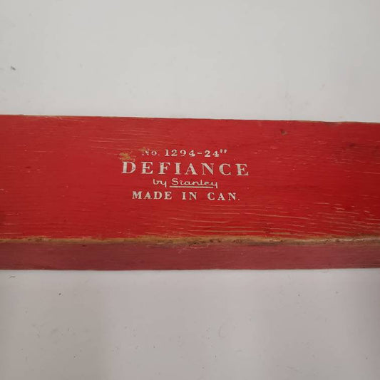 stanley level antique wooden level hand tools stanley defiance model no 1294-24.