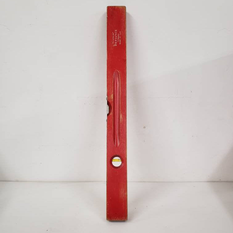 stanley level antique wooden level hand tools stanley defiance model no 1294-24.