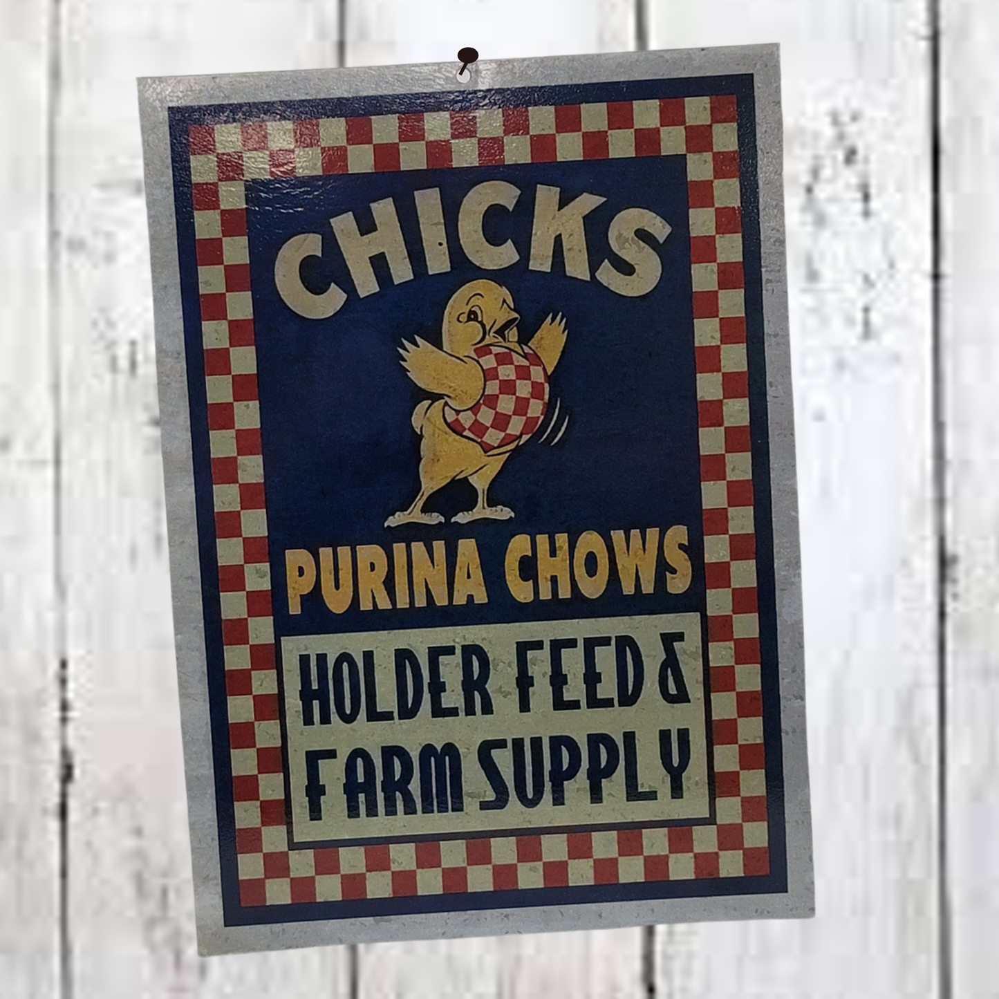purina chows sign holder feed & farm supply sign