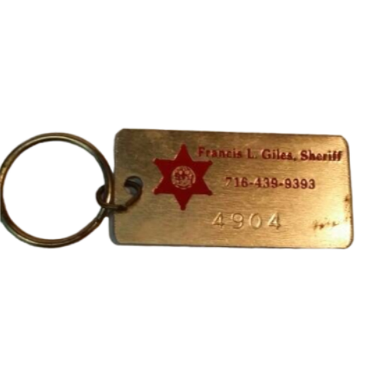 Rare Vintage Keychain Niagara County Sheriff's Dept Lockport NY