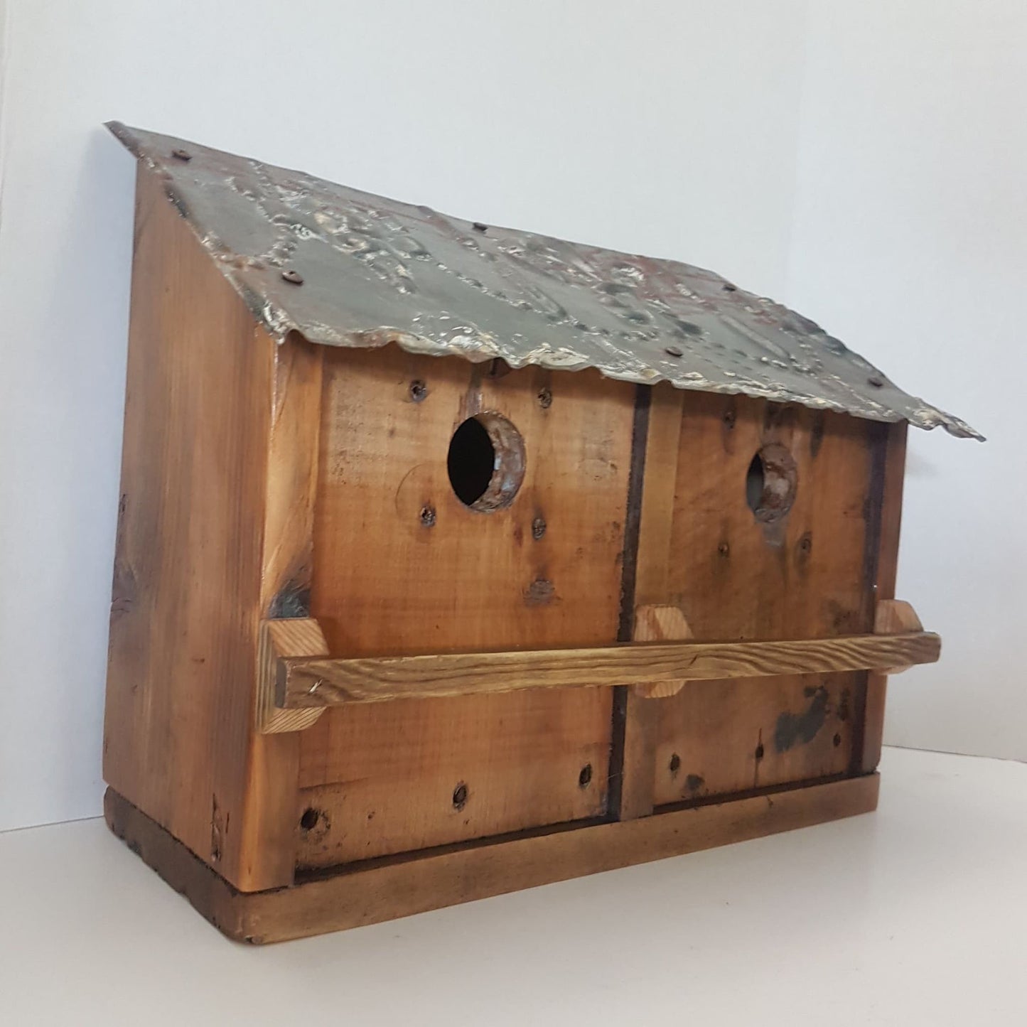 bird house hand built fleur de lys tin roof