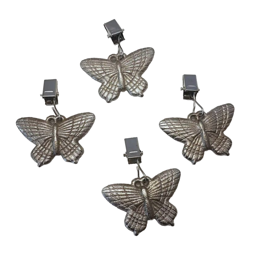 Butterflies Tablecloth Weights with Metal Clips for Outdoor Garden Party Picnic Table Covers