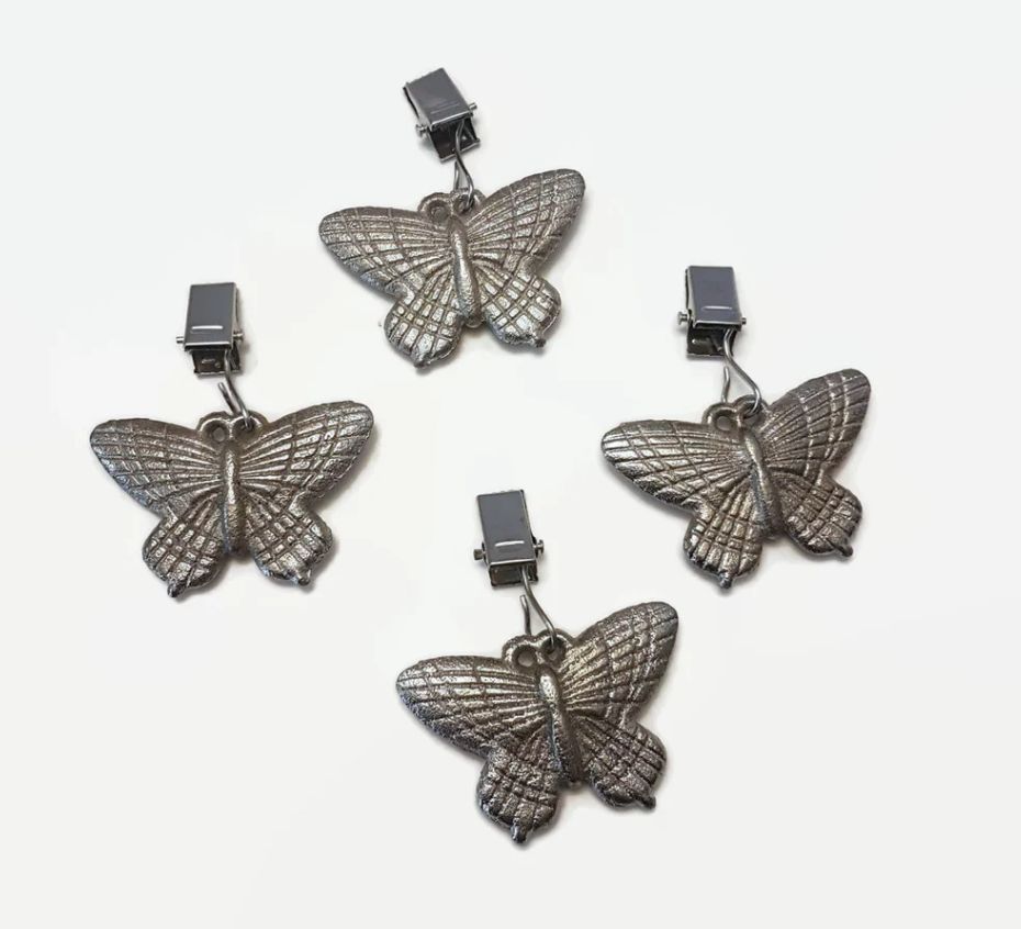 Butterflies Tablecloth Weights with Metal Clips for Outdoor Garden Party Picnic Table Covers