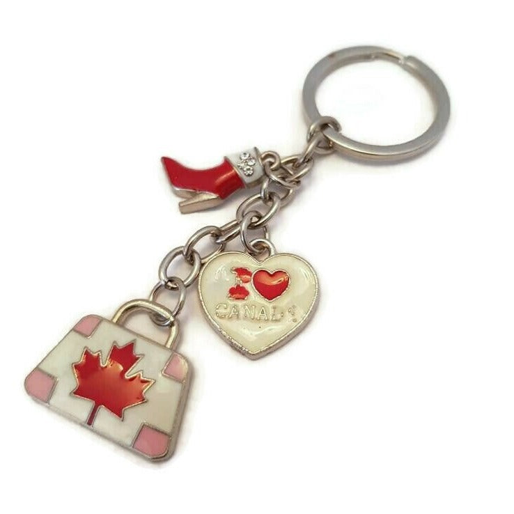 Novelty Souvenir Keychain Canada I love Canada