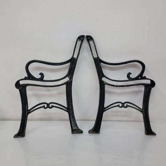 cast iron park bench legs set of two