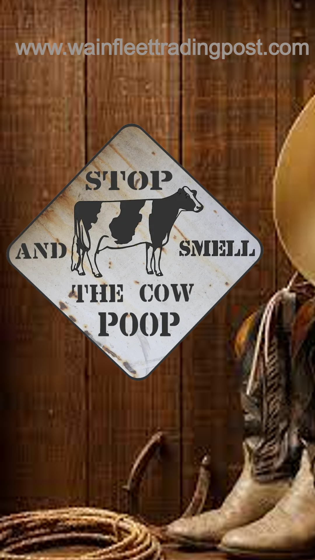 farmhouse sign stop and smell the cow poop sign