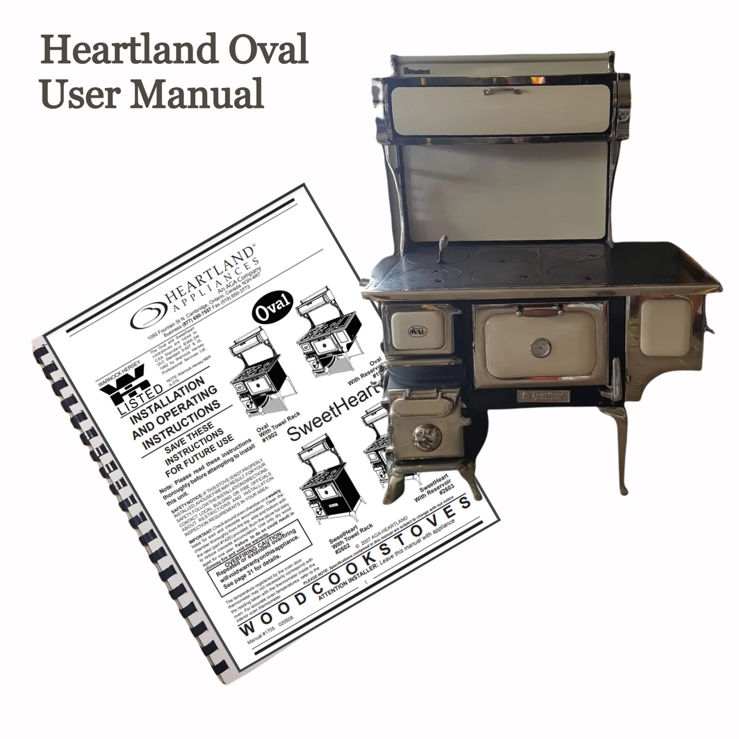 Wood Cook Stove Kitchen Range Heartland Oval Black