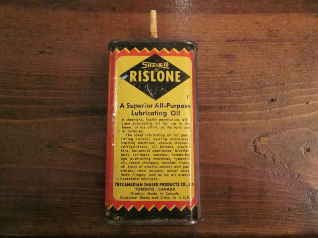 shaler rislone lubricating oil, 3 oz.