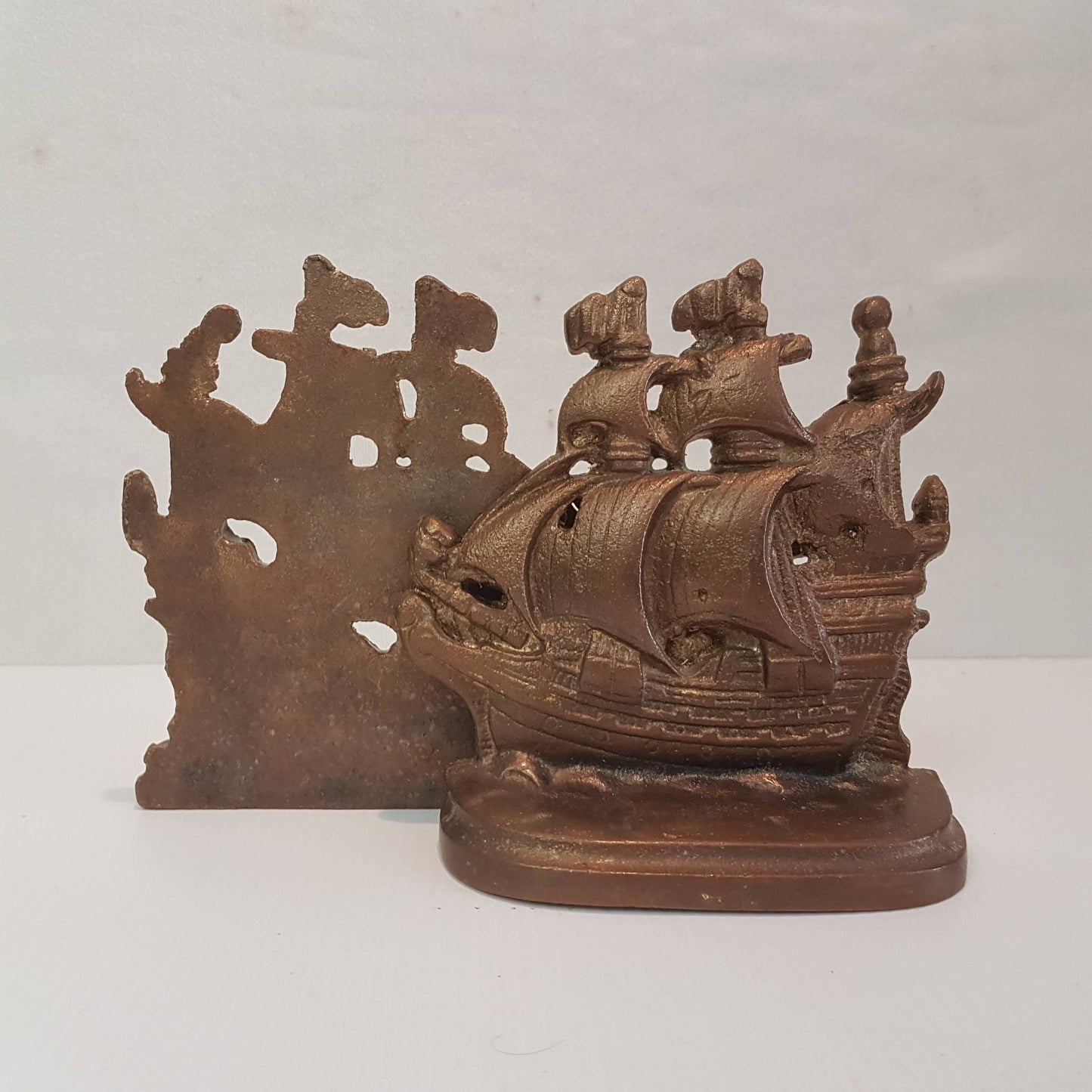 solid bronze bookends tall ships