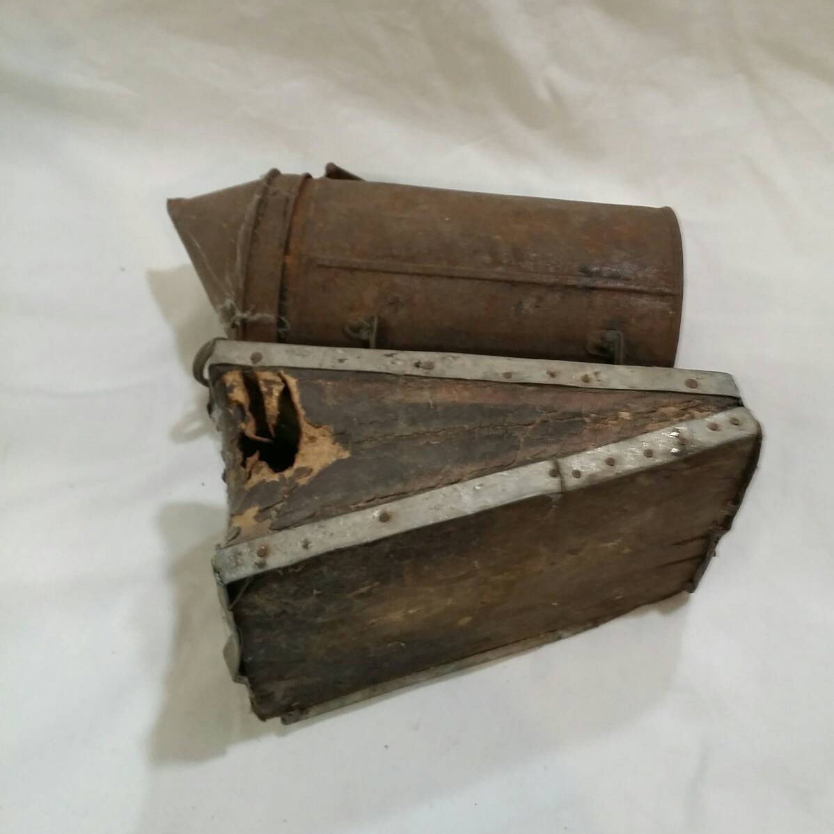 antique beekeepers tin smoker