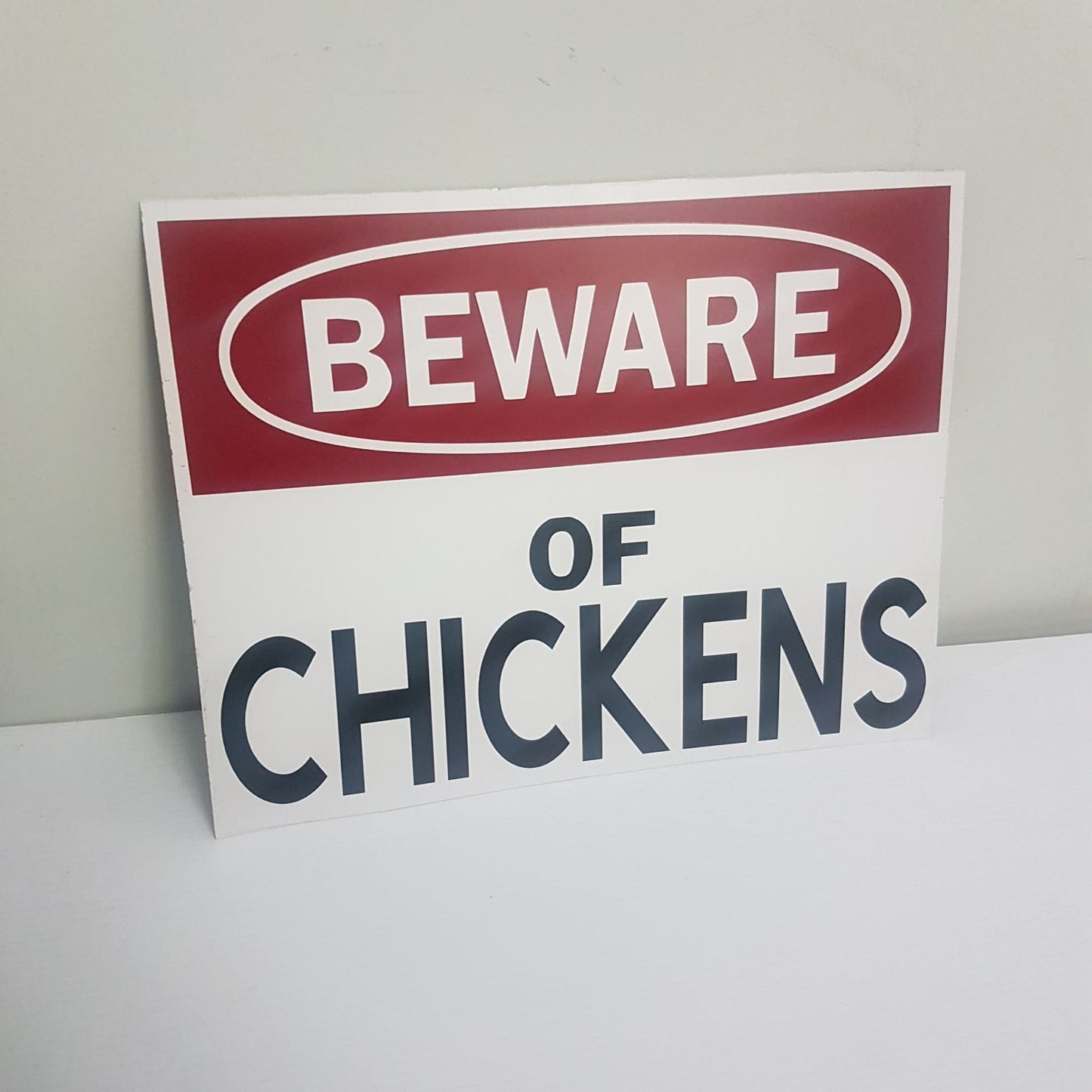 beware of angry goldfish sign