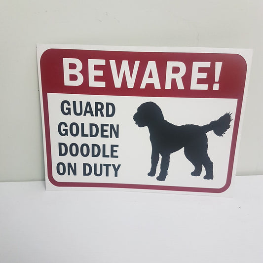 beware of sign - with your message !