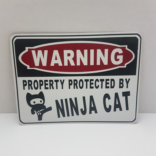 warning property protected by ninja chickens