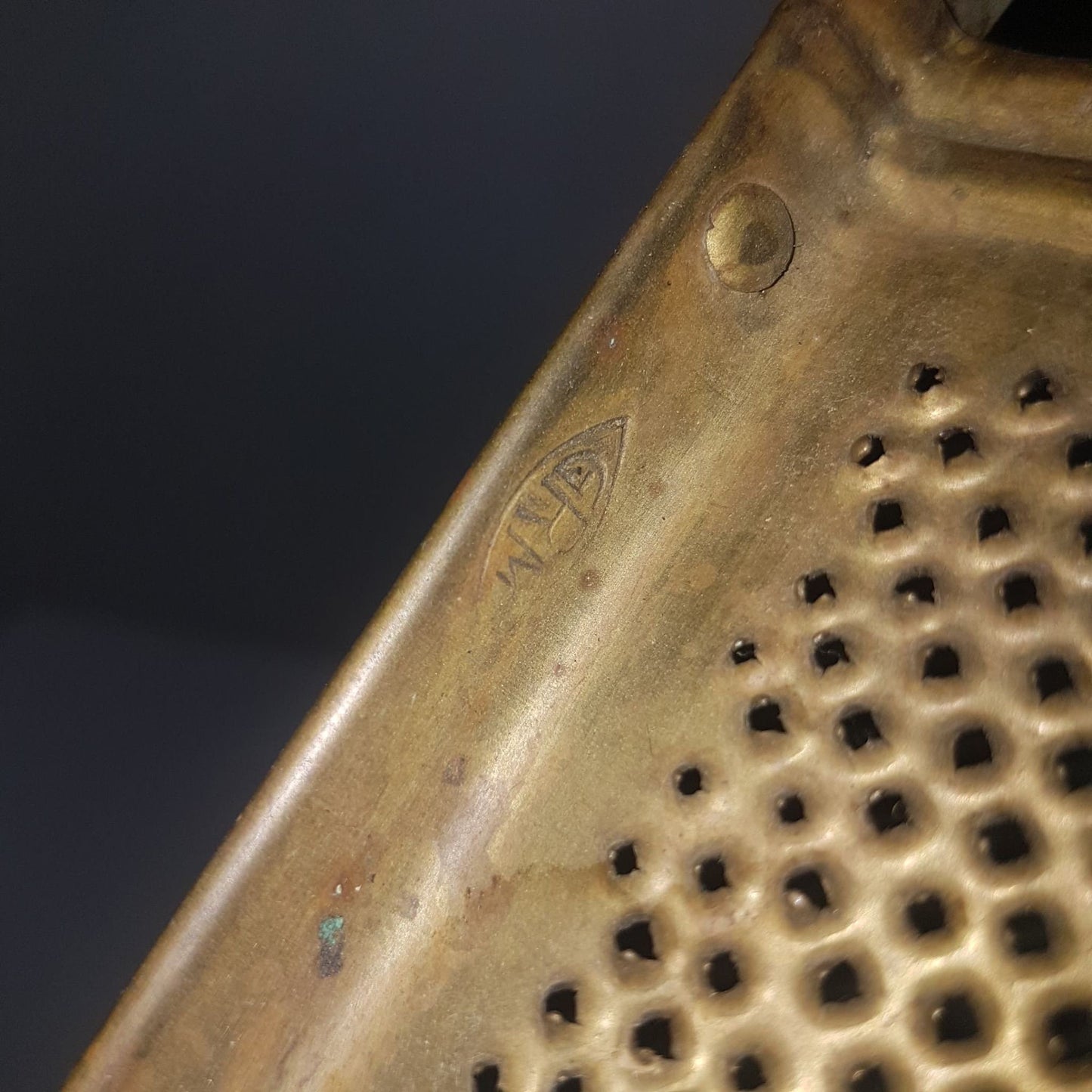 antique brass restaurant grater grm