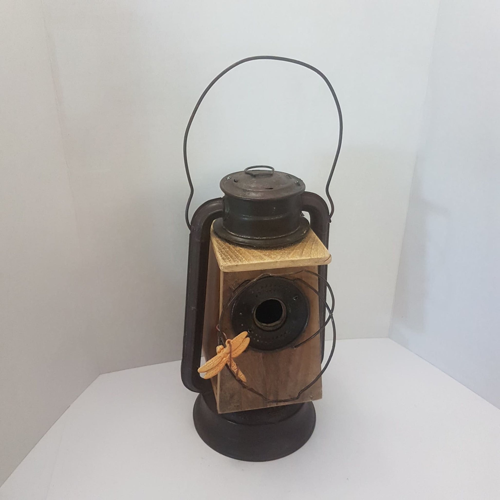 bird house lantern garden decor hand made