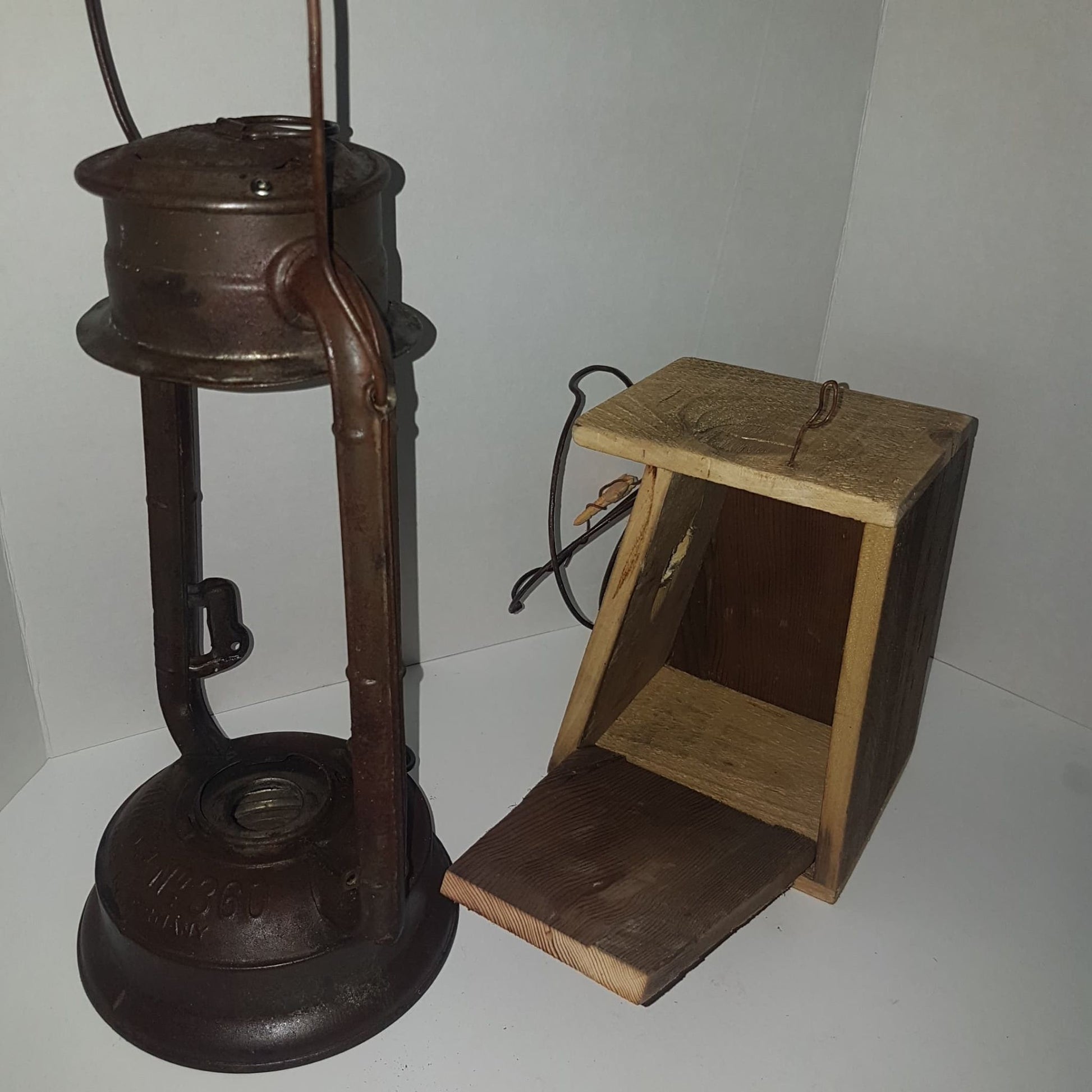 bird house lantern garden decor hand made
