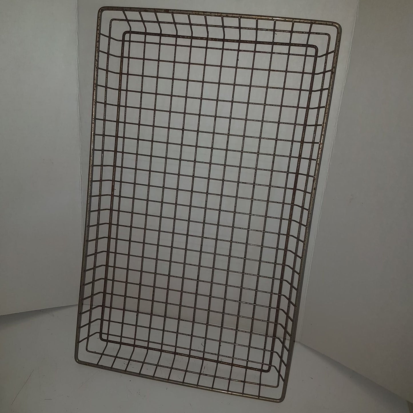 wire basket large vintage industrial large flat wire basket wire bread basket