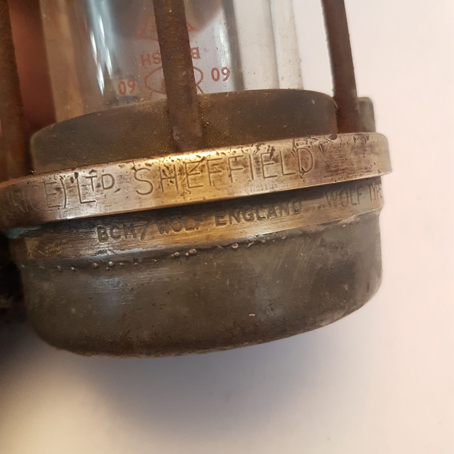 antique miners lantern wm maurice the wolf safety lamp co