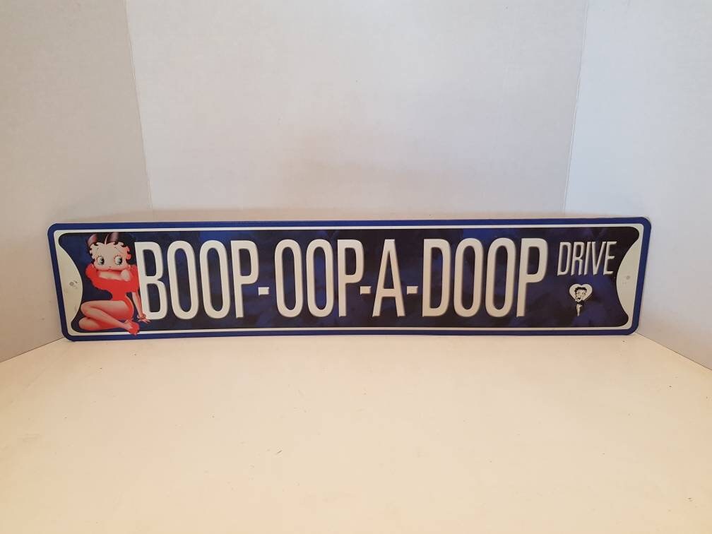 betty boop sign boop oop a doop drive metal street sign 50s diner decor